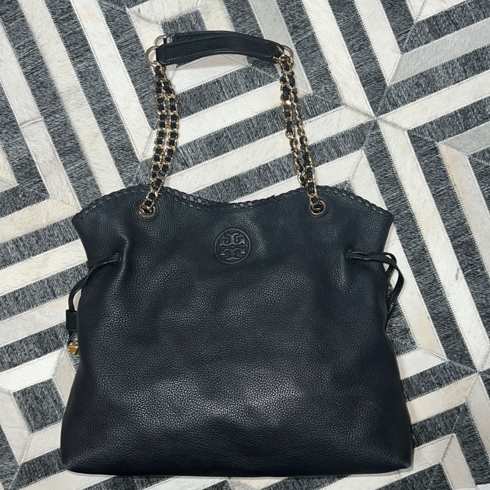Tory Burch leather tote bag with chain strap